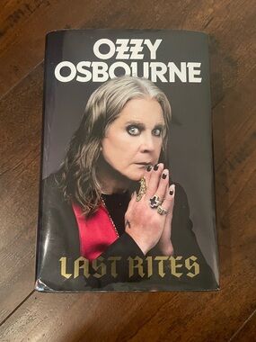 Ozzy Osbourne "Last Rites" Hardcover Book - Black and Red Cover